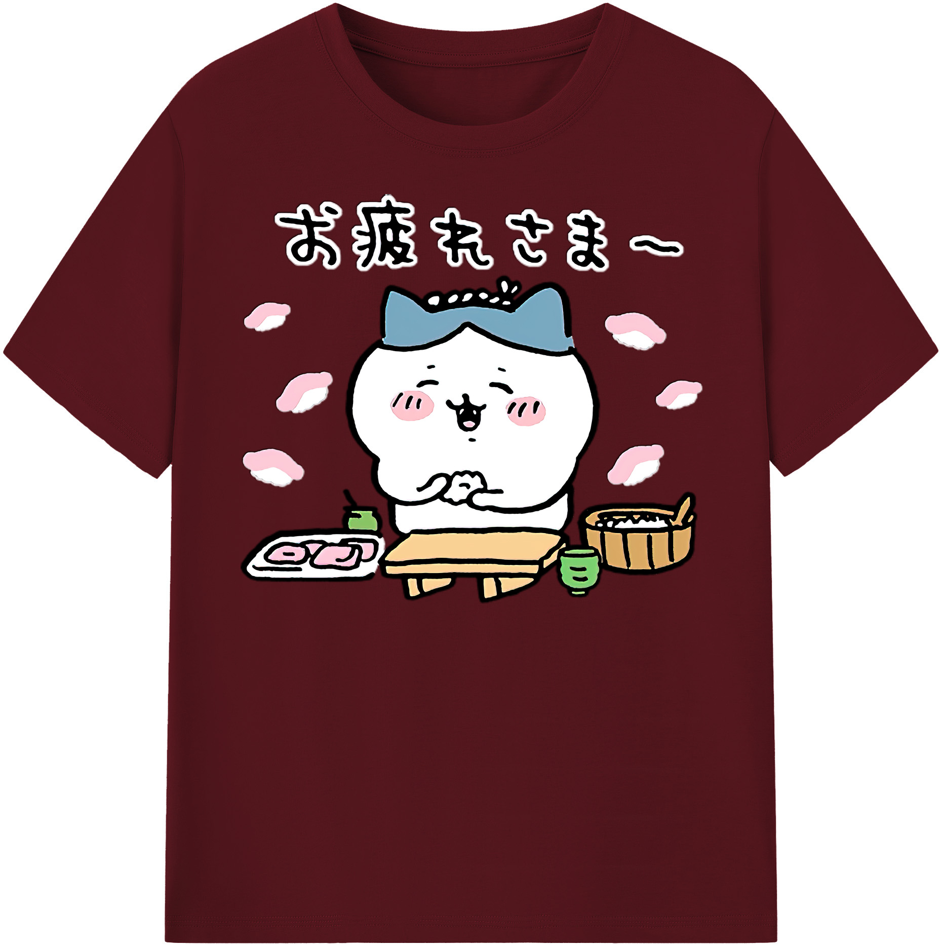 （画像用） ちいかわ ハチワレ Chii-kawa hachiware 綿100％半袖Tシャツ（フロントプリント）